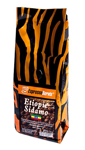 Obrazek EspressoServis Ethiopia Sidamo Świeżo palona kawa ziarnista, 100% Arabica, 250 g