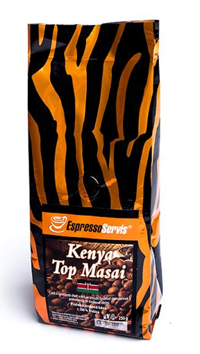 Obrazek EspressoServis Kenya Top Masai Świeżo palona kawa ziarnista, 100% Arabica, 250 g